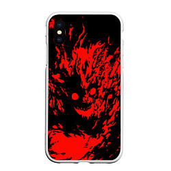 Чехол iPhone XS Max матовый Dead inside zxc SF, цвет: 3D-белый