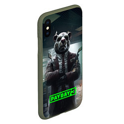 Чехол iPhone XS Max матовый Payday 3 dog, цвет: 3D-темно-зеленый — фото 2