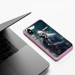 Чехол iPhone XS Max матовый Payday 3 mask, цвет: 3D-розовый — фото 2