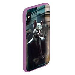 Чехол iPhone XS Max матовый Payday 3 cat bank, цвет: 3D-фиолетовый — фото 2