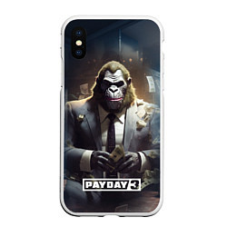 Чехол iPhone XS Max матовый Gorilla Payday 3, цвет: 3D-белый