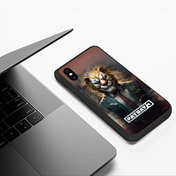 Чехол iPhone XS Max матовый Payday 3 lion, цвет: 3D-черный — фото 2