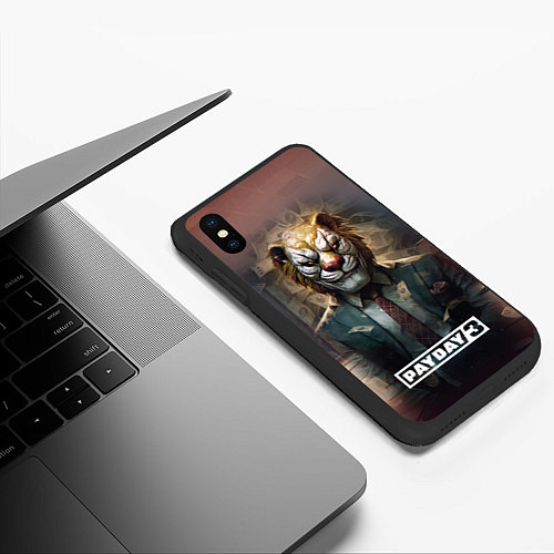 Чехол iPhone XS Max матовый Payday 3 lion / 3D-Черный – фото 3