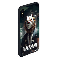 Чехол iPhone XS Max матовый Payday 3 lion, цвет: 3D-черный — фото 2