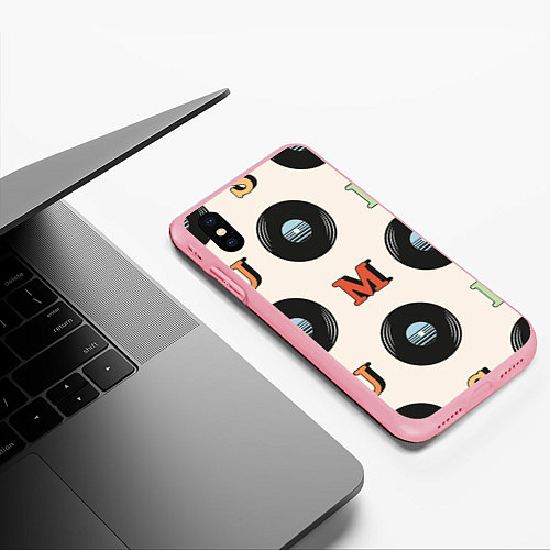 Чехол iPhone XS Max матовый Виниловое ретро / 3D-Баблгам – фото 3
