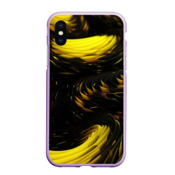 Чехол iPhone XS Max матовый Gold black