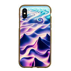 Чехол iPhone XS Max матовый Морское дно абстракция, цвет: 3D-коричневый