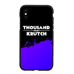 Чехол iPhone XS Max матовый Thousand Foot Krutch purple grunge, цвет: 3D-черный