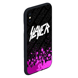 Чехол iPhone XS Max матовый Slayer rock legends: символ сверху, цвет: 3D-черный — фото 2