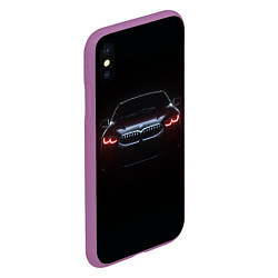 Чехол iPhone XS Max матовый BMW - red eyes, цвет: 3D-фиолетовый — фото 2