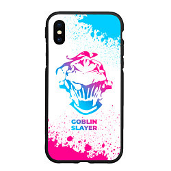 Чехол iPhone XS Max матовый Goblin Slayer neon gradient style, цвет: 3D-черный