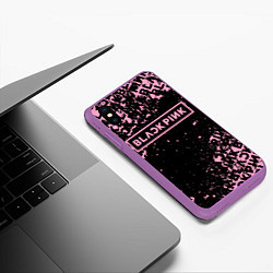 Чехол iPhone XS Max матовый Блэкпинк - потертости, цвет: 3D-фиолетовый — фото 2