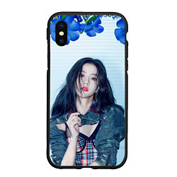 Чехол iPhone XS Max матовый Blackpink Jisoo, цвет: 3D-черный