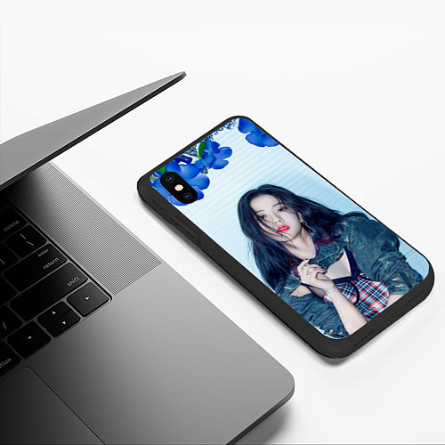 Чехол iPhone XS Max матовый Blackpink Jisoo / 3D-Черный – фото 3