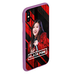 Чехол iPhone XS Max матовый Rose Blackpink, цвет: 3D-фиолетовый — фото 2