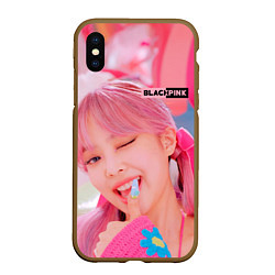 Чехол iPhone XS Max матовый Jennie Black pink, цвет: 3D-коричневый