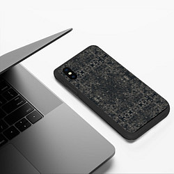 Чехол iPhone XS Max матовый Черная каллиграфия, цвет: 3D-черный — фото 2