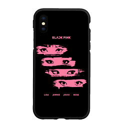 Чехол iPhone XS Max матовый Blackpink Eyes, цвет: 3D-черный