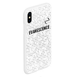 Чехол iPhone XS Max матовый Evanescence glitch на светлом фоне: символ сверху, цвет: 3D-белый — фото 2