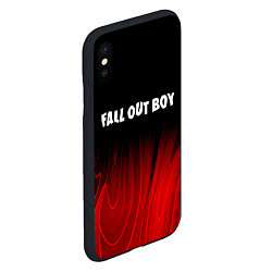 Чехол iPhone XS Max матовый Fall Out Boy red plasma, цвет: 3D-черный — фото 2