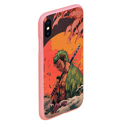 Чехол iPhone XS Max матовый Зоро на закате - One Piece, цвет: 3D-баблгам — фото 2