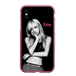 Чехол iPhone XS Max матовый Lisa Manoban Blackpink, цвет: 3D-малиновый