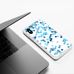 Чехол iPhone XS Max матовый Mood blue, цвет: 3D-белый — фото 2