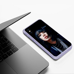 Чехол iPhone XS Max матовый Blackpink Lisa Piercing, цвет: 3D-светло-сиреневый — фото 2