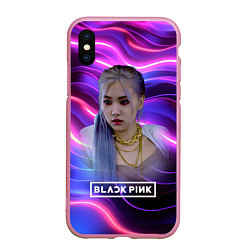 Чехол iPhone XS Max матовый Rose purple, цвет: 3D-розовый