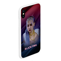 Чехол iPhone XS Max матовый Blackpink Rose, цвет: 3D-белый — фото 2