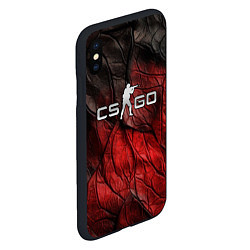 Чехол iPhone XS Max матовый CS GO dark red texture, цвет: 3D-черный — фото 2