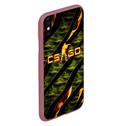 Чехол iPhone XS Max матовый CS GO fire, цвет: 3D-малиновый — фото 2