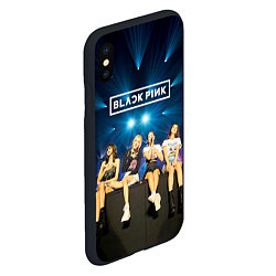 Чехол iPhone XS Max матовый Blackpink kpop girls, цвет: 3D-черный — фото 2