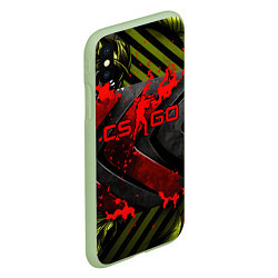 Чехол iPhone XS Max матовый CS GO red logo, цвет: 3D-салатовый — фото 2