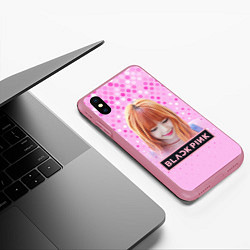 Чехол iPhone XS Max матовый Blackpink Lisa, цвет: 3D-малиновый — фото 2