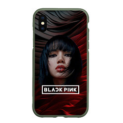 Чехол iPhone XS Max матовый Blackpink red and black