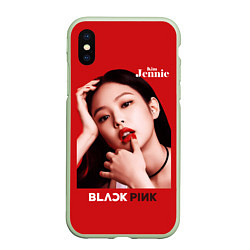 Чехол iPhone XS Max матовый Blackpink Beautiful Jennie, цвет: 3D-салатовый