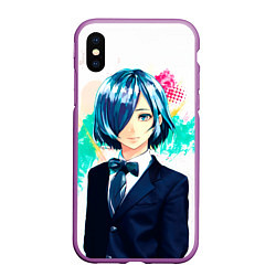 Чехол iPhone XS Max матовый Touka Kirishima, цвет: 3D-фиолетовый