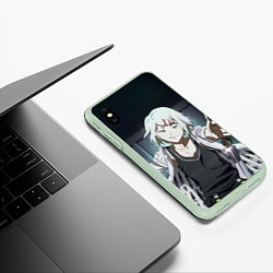 Чехол iPhone XS Max матовый Suzuya Juuzou, цвет: 3D-салатовый — фото 2