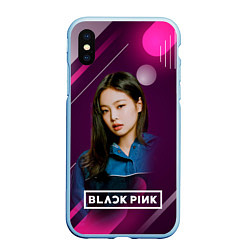 Чехол iPhone XS Max матовый Blackpink shut down, цвет: 3D-голубой