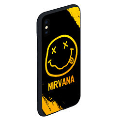 Чехол iPhone XS Max матовый Nirvana - gold gradient, цвет: 3D-черный — фото 2