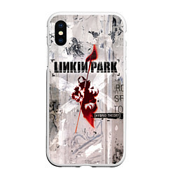 Чехол iPhone XS Max матовый Linkin Park Hybrid Theory, цвет: 3D-белый