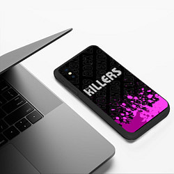 Чехол iPhone XS Max матовый The Killers rock legends: символ сверху, цвет: 3D-черный — фото 2