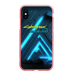 Чехол iPhone XS Max матовый Cyberpunk neon style, цвет: 3D-баблгам