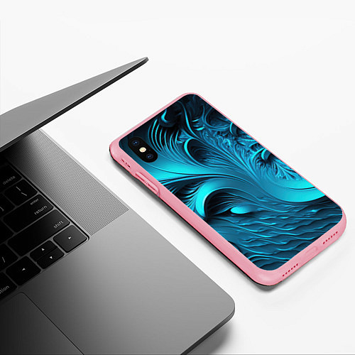 Чехол iPhone XS Max матовый Неоновые объемные узоры / 3D-Баблгам – фото 3