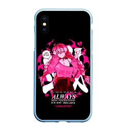 Чехол iPhone XS Max матовый Мицури Канроджи плачет - Клинок демонов, цвет: 3D-голубой