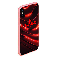 Чехол iPhone XS Max матовый CS GO red neon, цвет: 3D-баблгам — фото 2