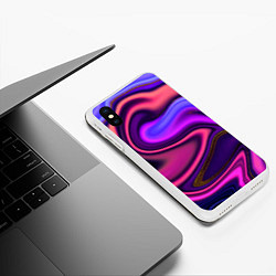 Чехол iPhone XS Max матовый Волшебные волны, цвет: 3D-белый — фото 2