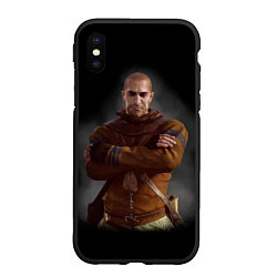 Чехол iPhone XS Max матовый The Witcher 3 - Гюнтер, цвет: 3D-черный