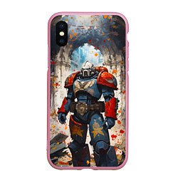 Чехол iPhone XS Max матовый Космодесант - Warhammer 40k, цвет: 3D-розовый